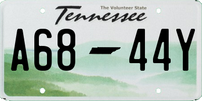 TN license plate A6844Y