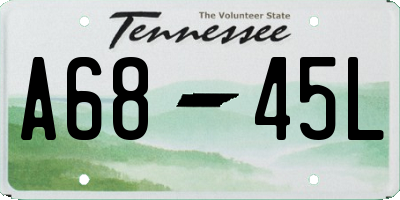 TN license plate A6845L