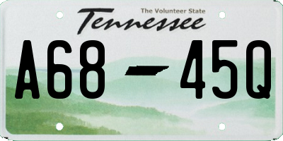 TN license plate A6845Q