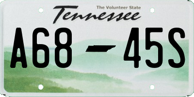 TN license plate A6845S