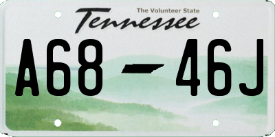 TN license plate A6846J