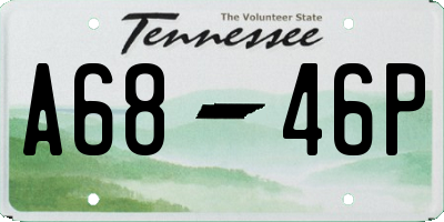 TN license plate A6846P