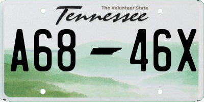 TN license plate A6846X