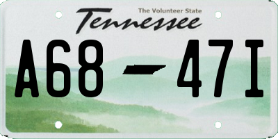 TN license plate A6847I