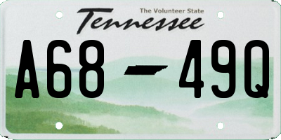 TN license plate A6849Q