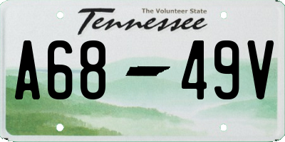TN license plate A6849V