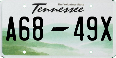 TN license plate A6849X