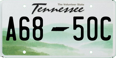 TN license plate A6850C