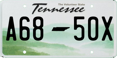 TN license plate A6850X