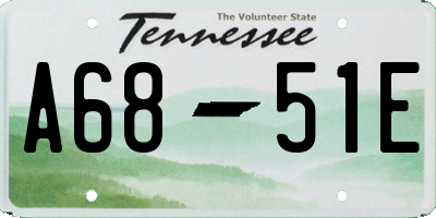 TN license plate A6851E
