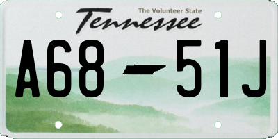 TN license plate A6851J