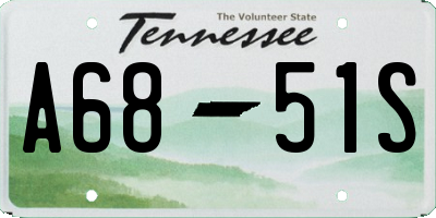 TN license plate A6851S