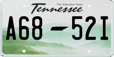 TN license plate A6852I
