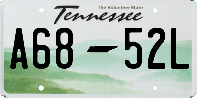 TN license plate A6852L