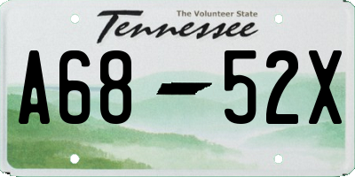 TN license plate A6852X