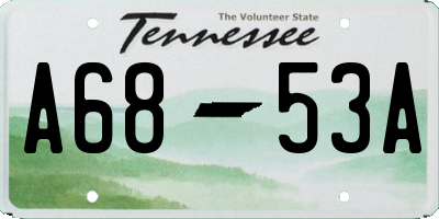 TN license plate A6853A