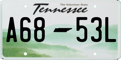 TN license plate A6853L