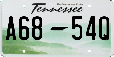 TN license plate A6854Q
