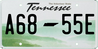 TN license plate A6855E