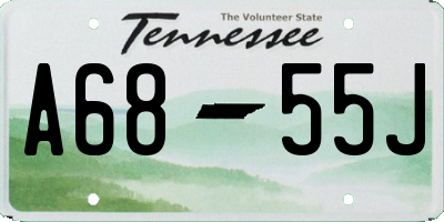 TN license plate A6855J