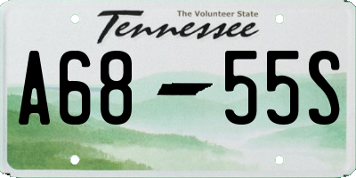 TN license plate A6855S