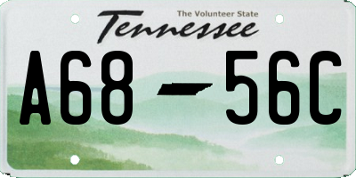 TN license plate A6856C