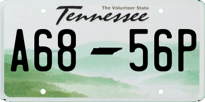 TN license plate A6856P