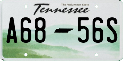 TN license plate A6856S