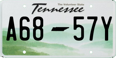 TN license plate A6857Y