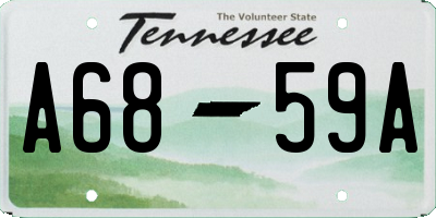 TN license plate A6859A