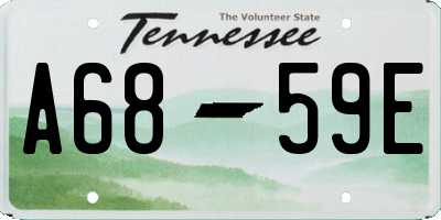 TN license plate A6859E