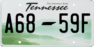 TN license plate A6859F