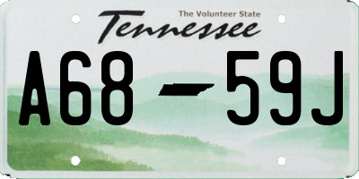 TN license plate A6859J