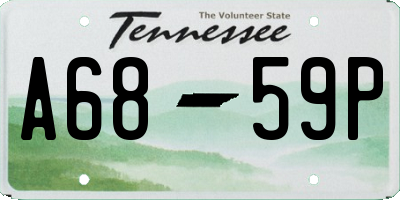 TN license plate A6859P
