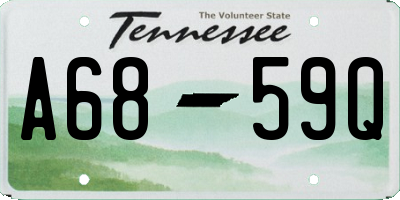 TN license plate A6859Q