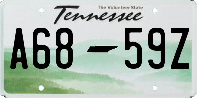 TN license plate A6859Z