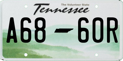 TN license plate A6860R