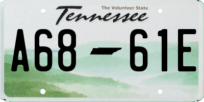 TN license plate A6861E