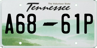 TN license plate A6861P