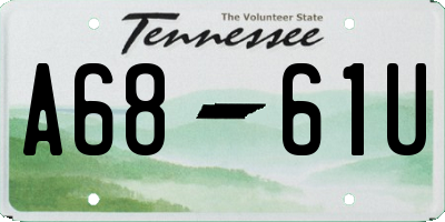 TN license plate A6861U