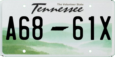 TN license plate A6861X