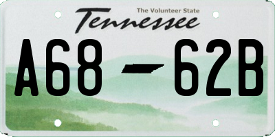 TN license plate A6862B