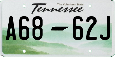 TN license plate A6862J