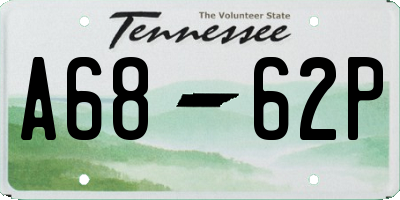 TN license plate A6862P