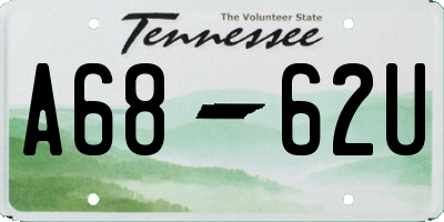 TN license plate A6862U