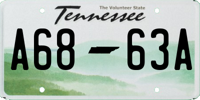TN license plate A6863A