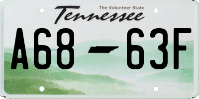 TN license plate A6863F