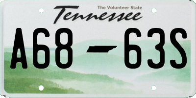 TN license plate A6863S