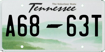 TN license plate A6863T
