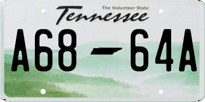 TN license plate A6864A